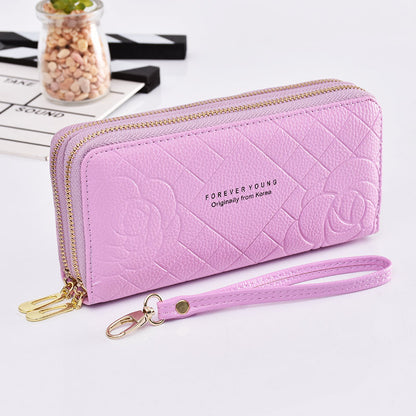 Wallet Double Zipper Large Capacity Mobile Phone Bag