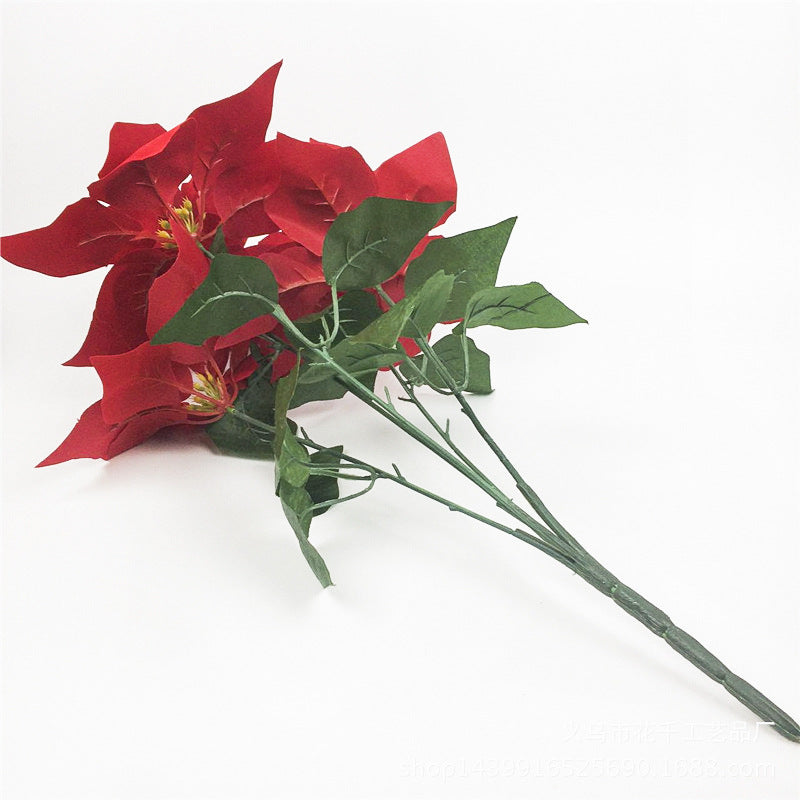 50cm flower 5 artificial flowers red head flower