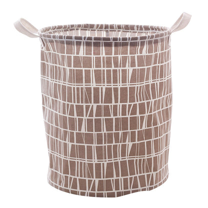 Foldable Waterproof Laundry Basket (Cotton Linen)