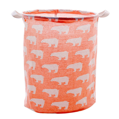 Foldable Waterproof Laundry Basket (Cotton Linen)