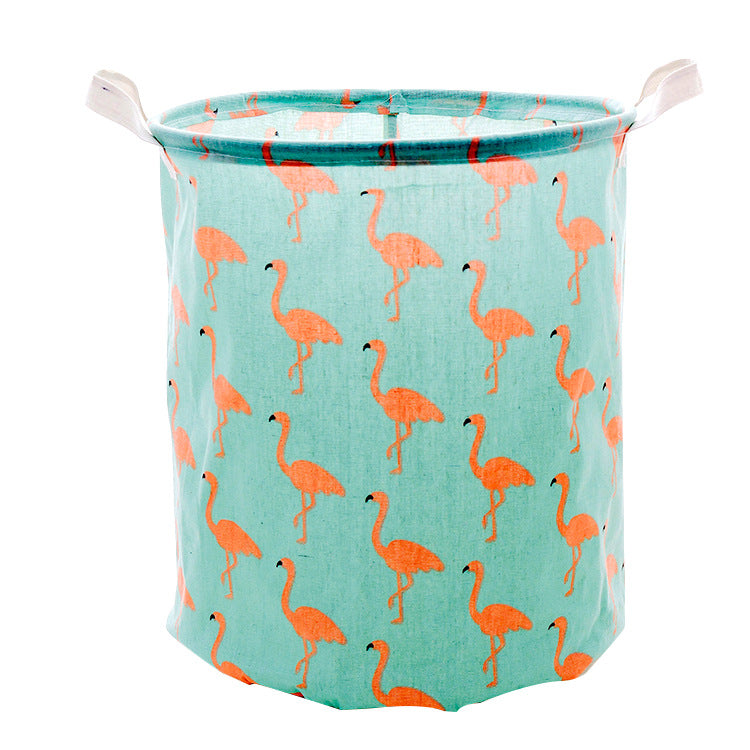 Foldable Waterproof Laundry Basket (Cotton Linen)