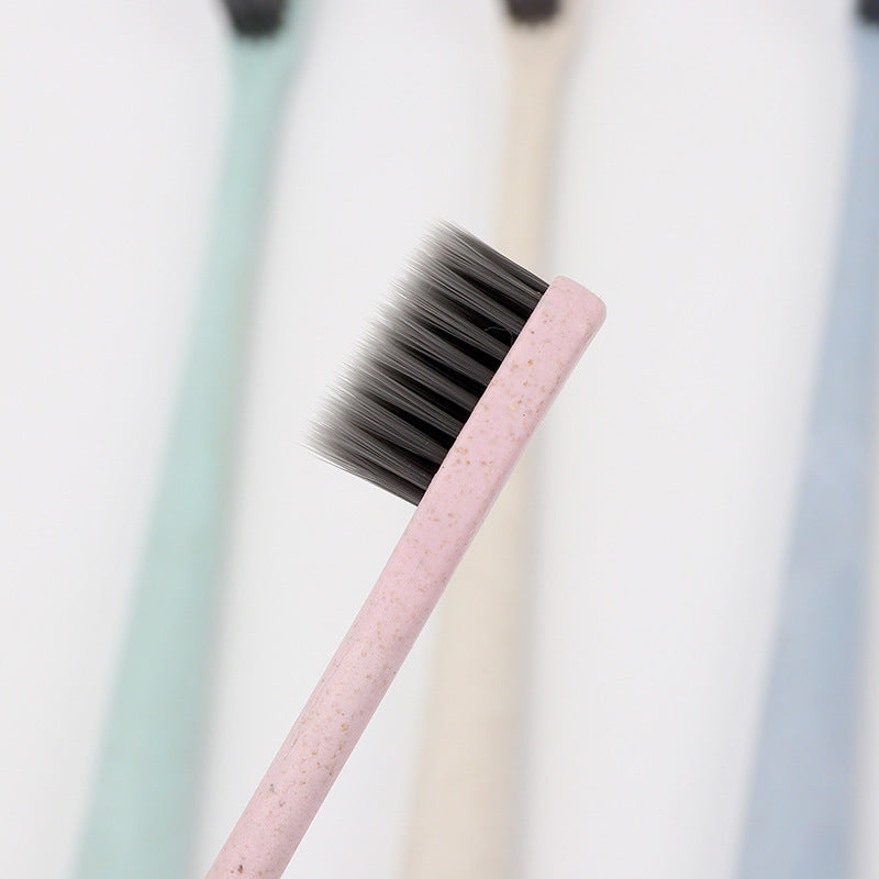 Wheat Straw Bamboo Charcoal Soft Bristle Toothbrush