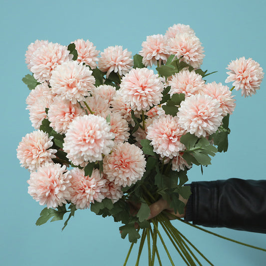 Artificial flower three-headed spherical chrysanthemum