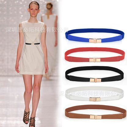 Versatile women's elastic elastic narrow waist seal