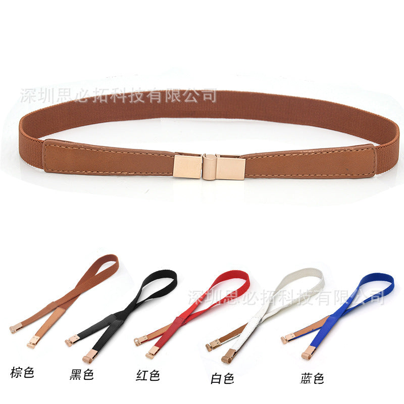 Versatile women's elastic elastic narrow waist seal