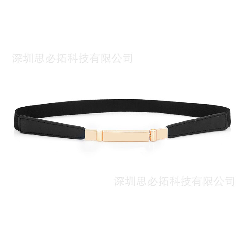 Women's elastic elastic black belt