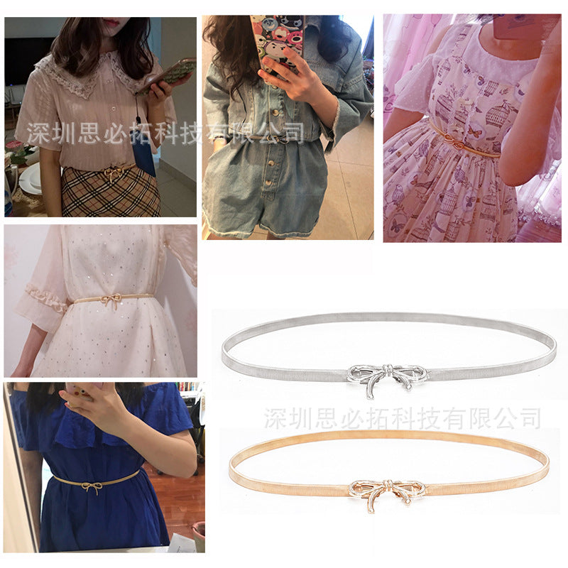 Thin belt metal waist chain