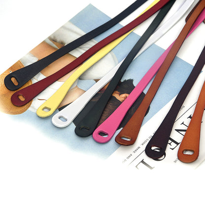 Two-layer cowhide thin belt multi-color