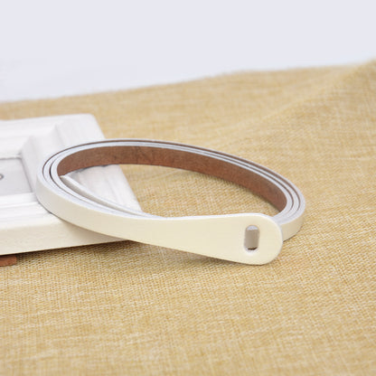 Two-layer cowhide thin belt multi-color