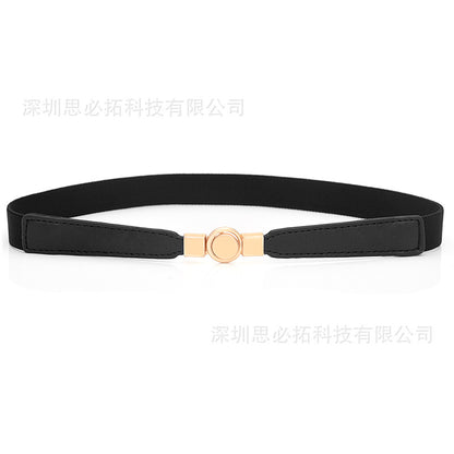 Women's elastic elastic black belt