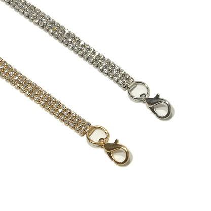 Three rows of rhinestone metal decorative waist chain