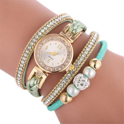 Rhinestone Woven Women's Watch