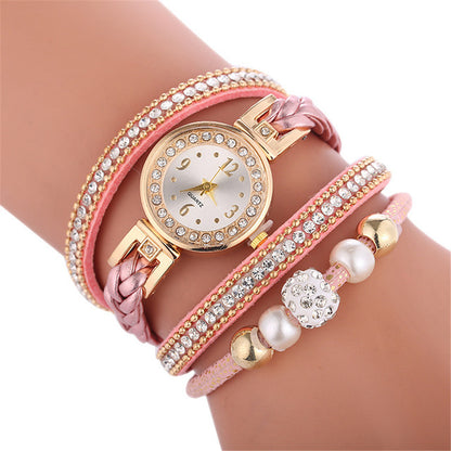 Rhinestone Woven Women's Watch