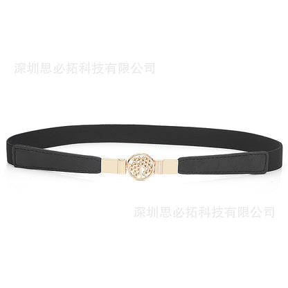 Women's elastic elastic black belt