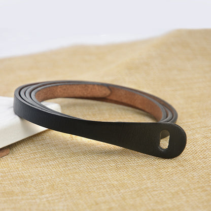 Two-layer cowhide thin belt multi-color