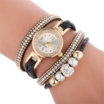 Rhinestone Woven Women's Watch