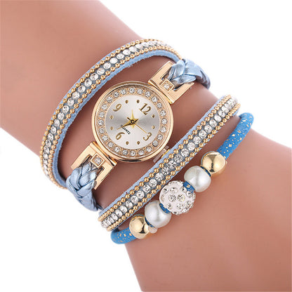 Rhinestone Woven Women's Watch