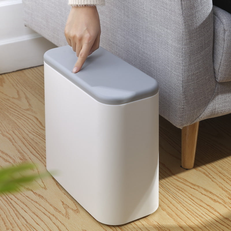 Large Press-Lid Trash Can with Nordic Design