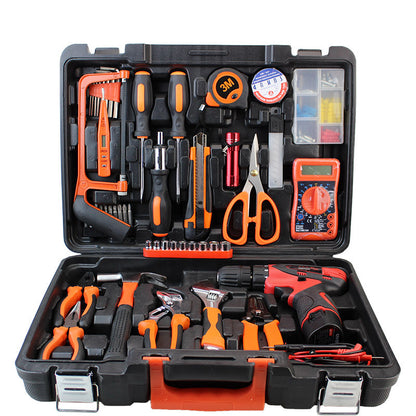 Lithium battery drill comprehensive toolbox set