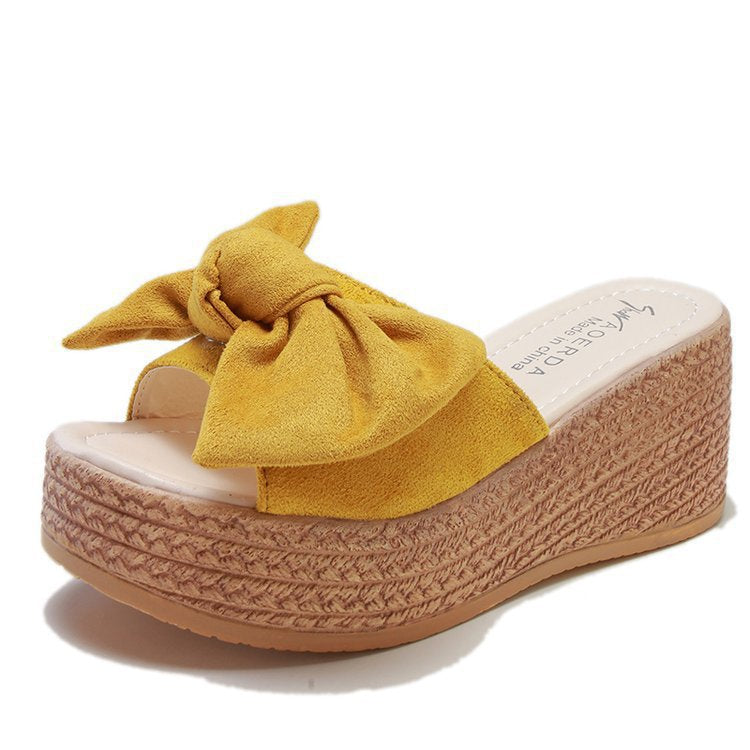 Sandals muffin bottom bow