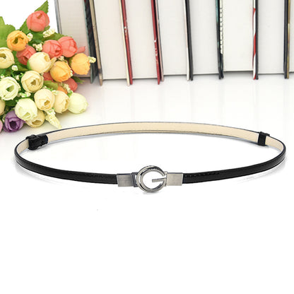 Versatile Buckle Belt Adjustable Patent Leather fashion