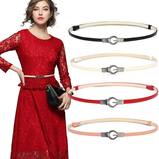 Versatile Buckle Belt Adjustable Patent Leather fashion