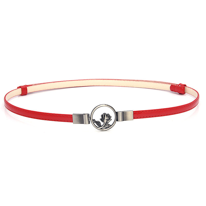 Adjustable women's thin belt, versatile