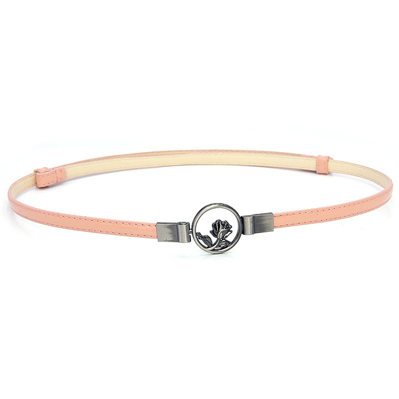 Adjustable women's thin belt, versatile