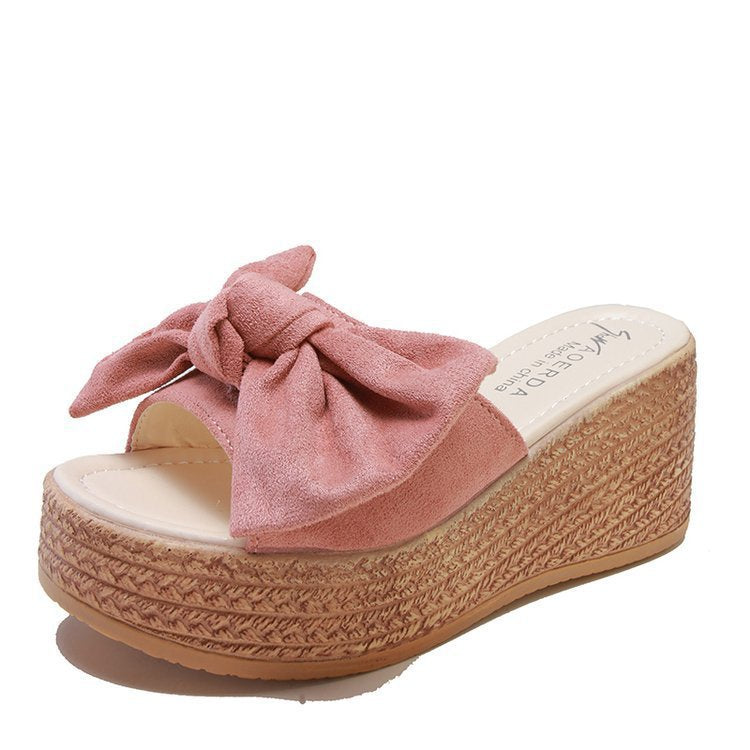 Sandals muffin bottom bow