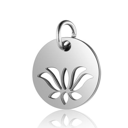 Stainless steel pendant dog paw peach heart pendant