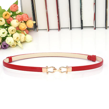 Versatile Buckle Belt Adjustable Patent Leather