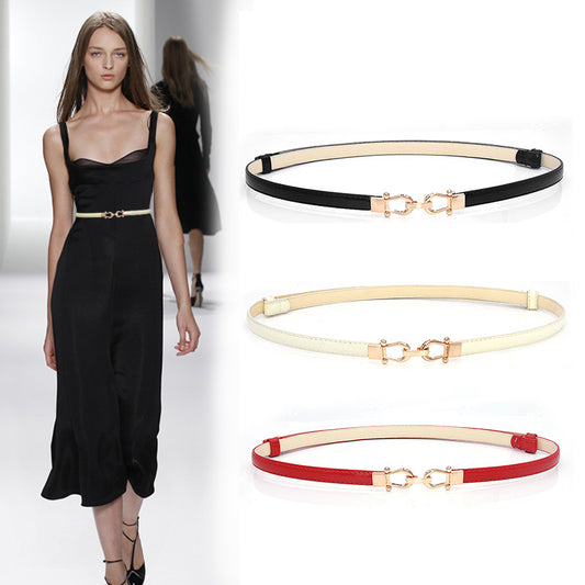 Versatile Buckle Belt Adjustable Patent Leather