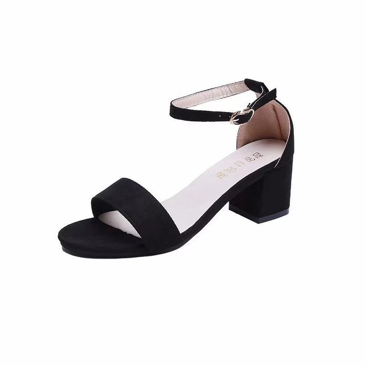 One-word buckle women's sandals