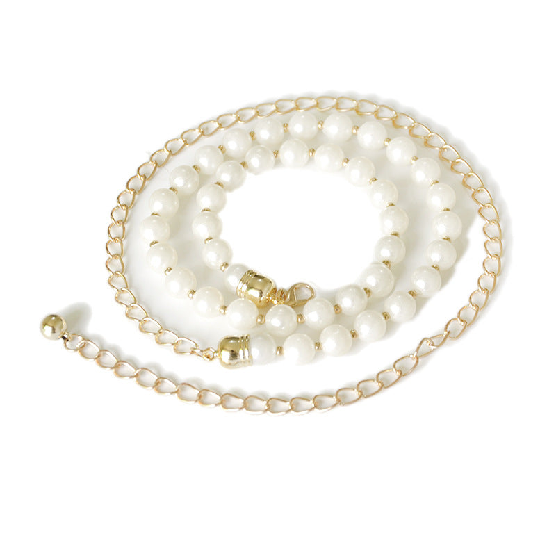 Women's Pearl Waist Chain, Fashion