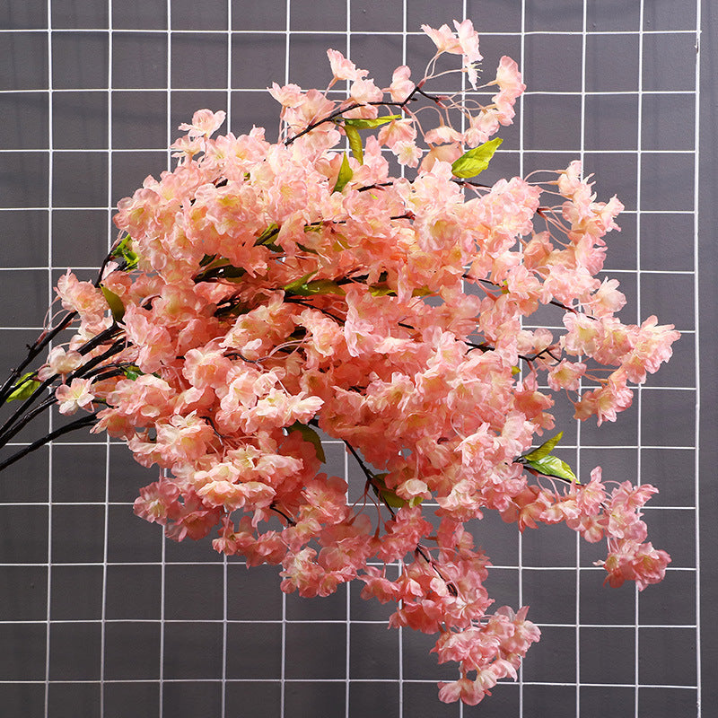 Simulation cherry blossom new four-pronged multi-color multi-head