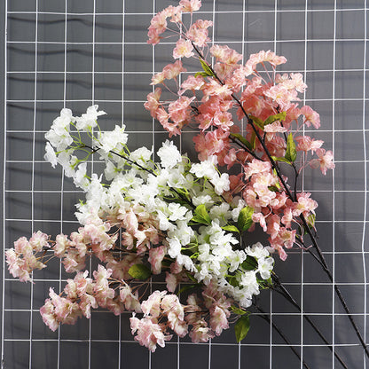 Simulation cherry blossom new four-pronged multi-color multi-head