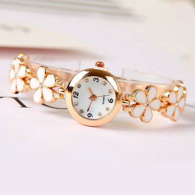 Four-leaf clover flower bracelet watch