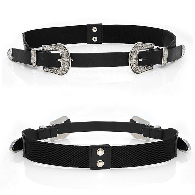 Women's elastic belt fashion