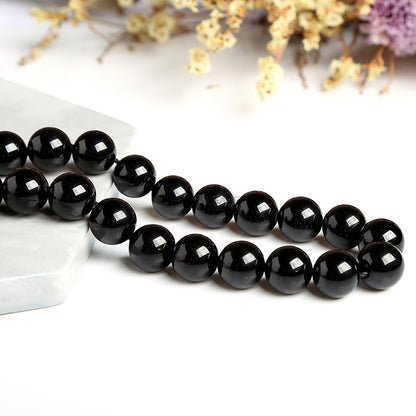 Black tourmaline loose bead DIY bracelet