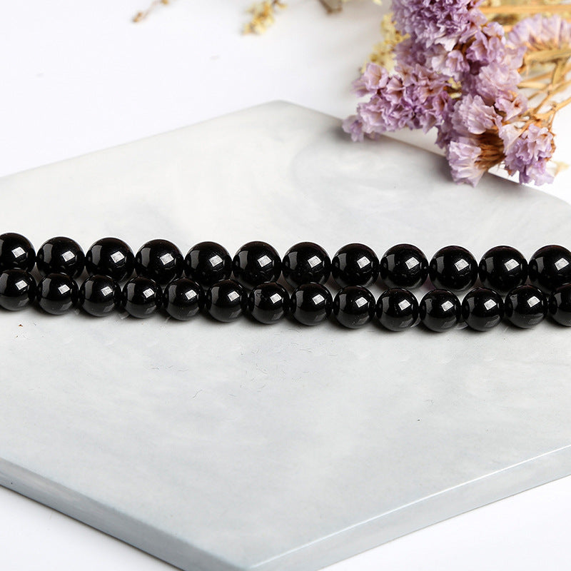 Black tourmaline loose bead DIY bracelet