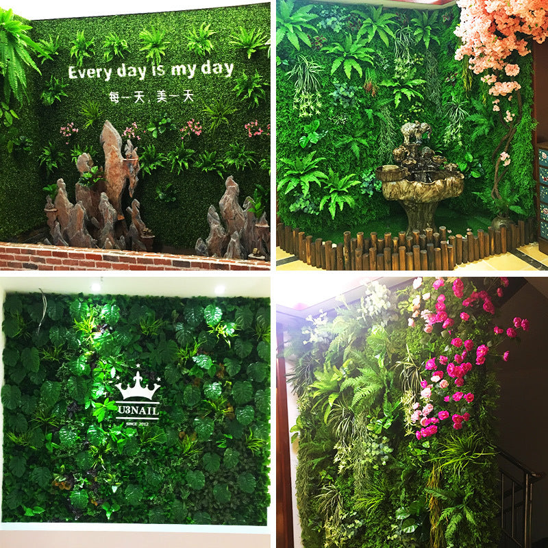 Encrypted artificial plant wall lawn