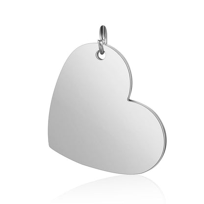 5 pcs/bag stainless steel peach heart pendant DIY