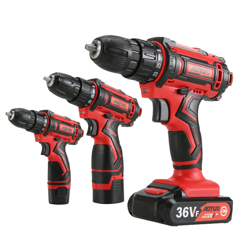 36V Cordless Drill Toolbox Set Portable Lithium Drill