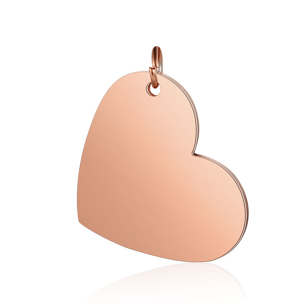 5 pcs/bag stainless steel peach heart pendant DIY