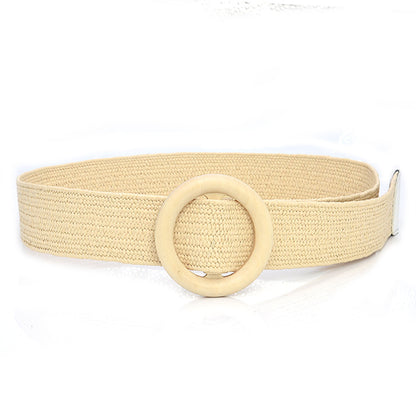 5CM wide wood buckle waist seal versatile