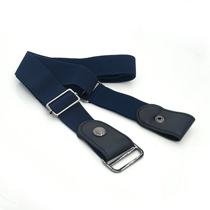 Adjustable leather elastic waistband