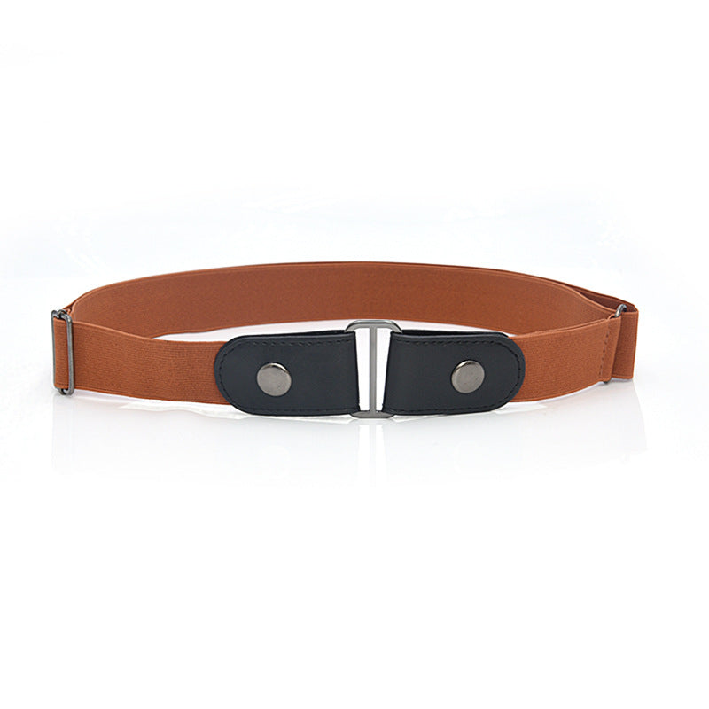 Adjustable leather elastic waistband