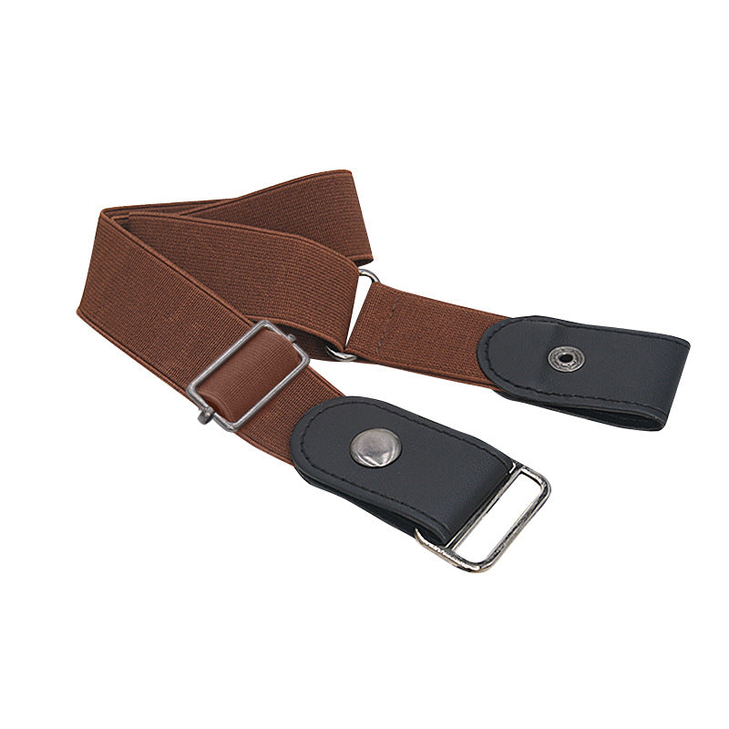 Adjustable leather elastic waistband