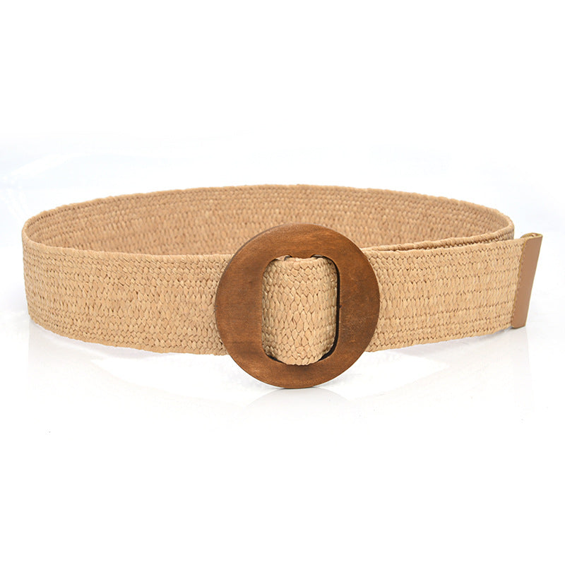 5CM wide wood buckle waist seal versatile