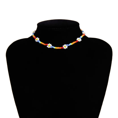 Personalized color beaded ethnic necklace